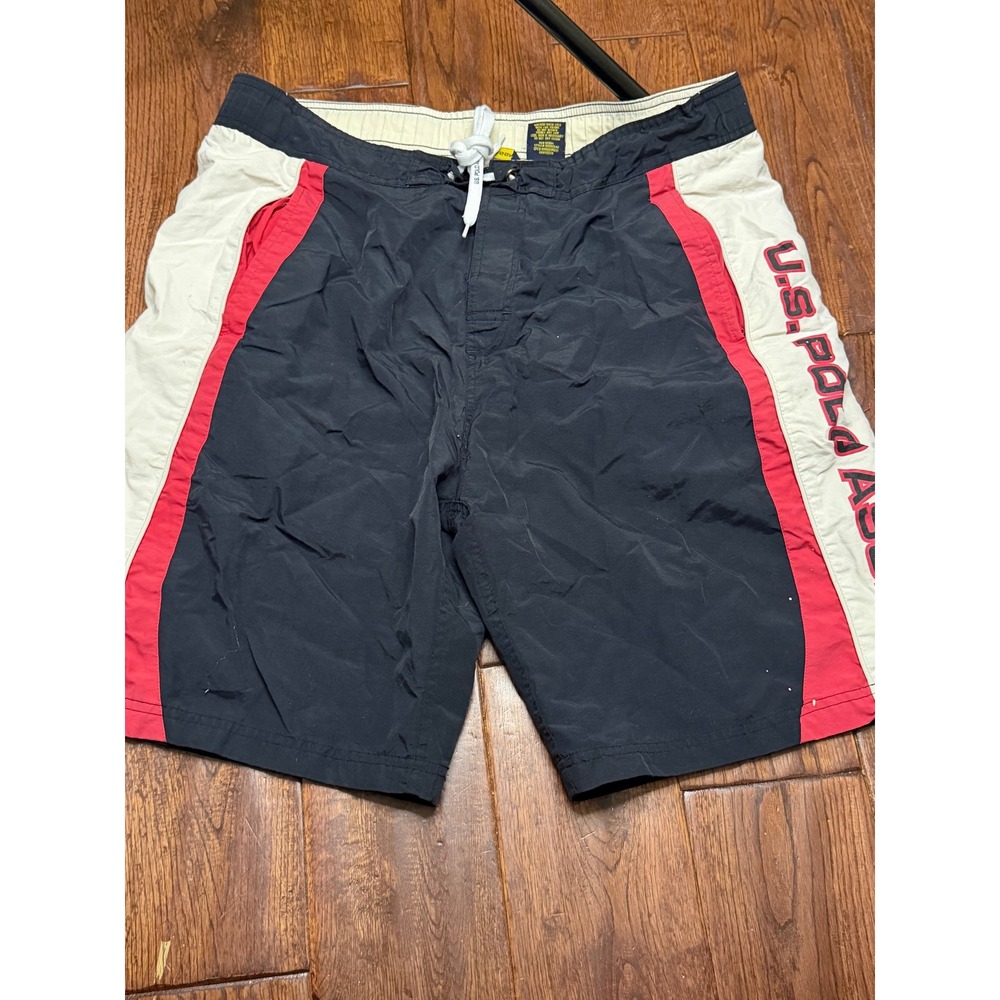 US Polo Assn Mens Board Shorts Colorblock Swim Trunks Size Large 8 Inseam - Picture 5 of 8
